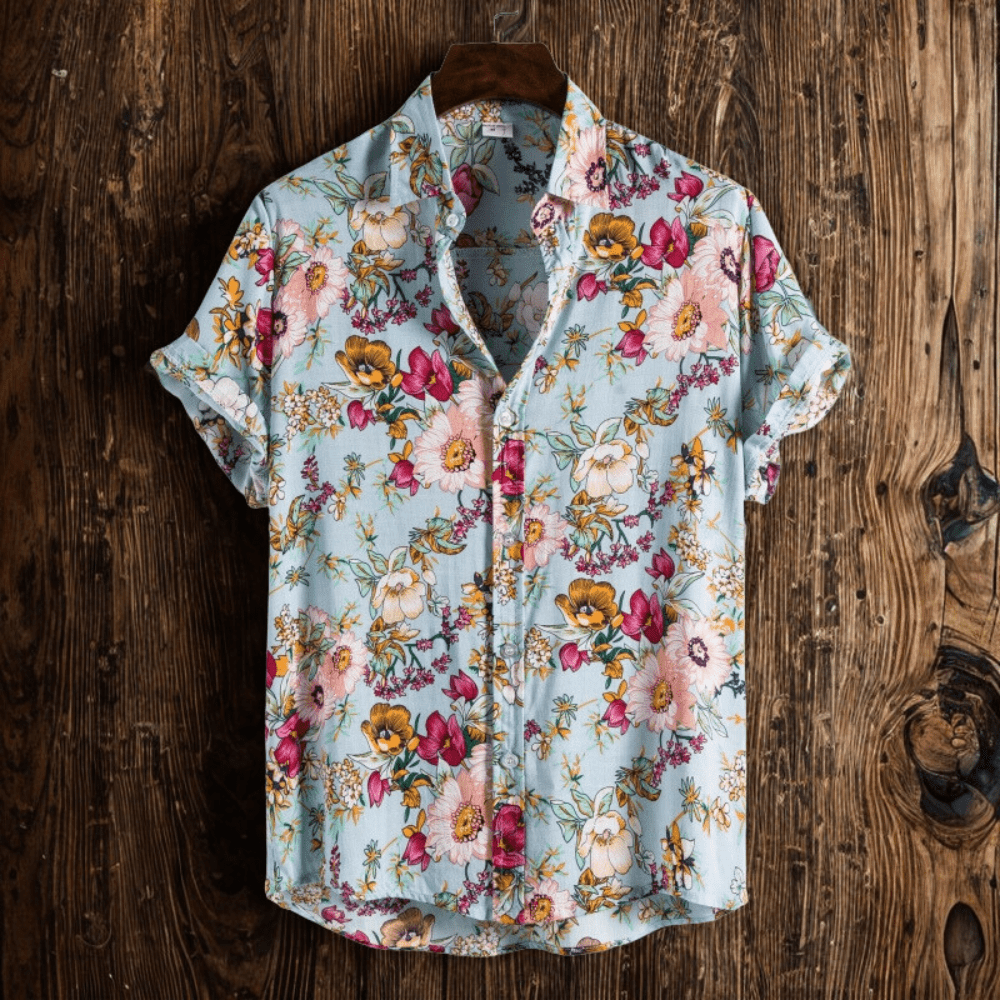 Men's Island Bloom Shirt – Effortless Style and Comfort.-Outfit2Go