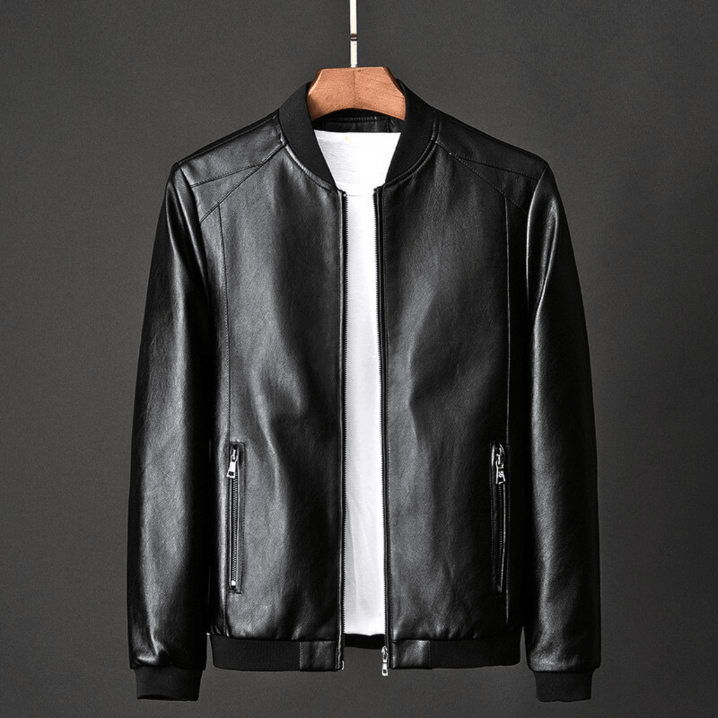 Men's Leather Jacket – Stylish and Durable Outerwear.-Outfit2Go