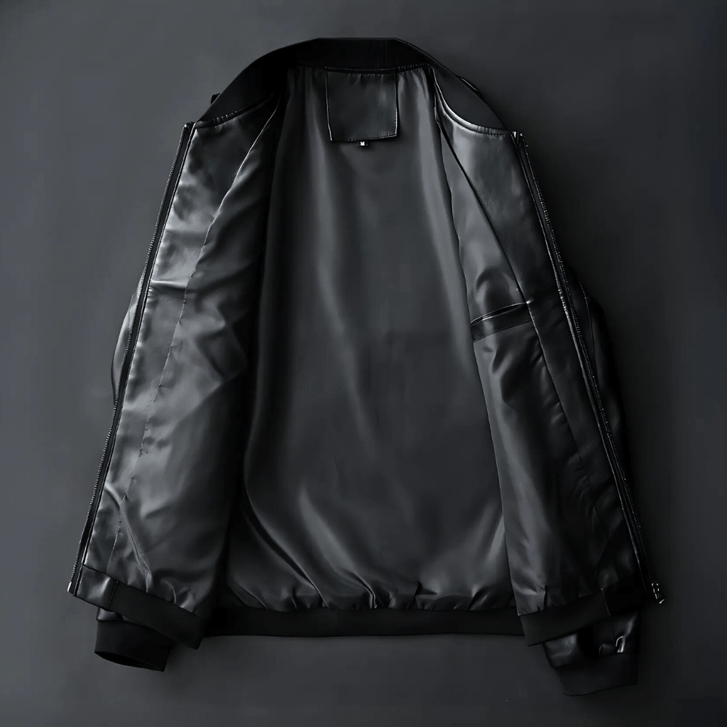 Men's Leather Jacket – Stylish and Durable Outerwear.-Outfit2Go