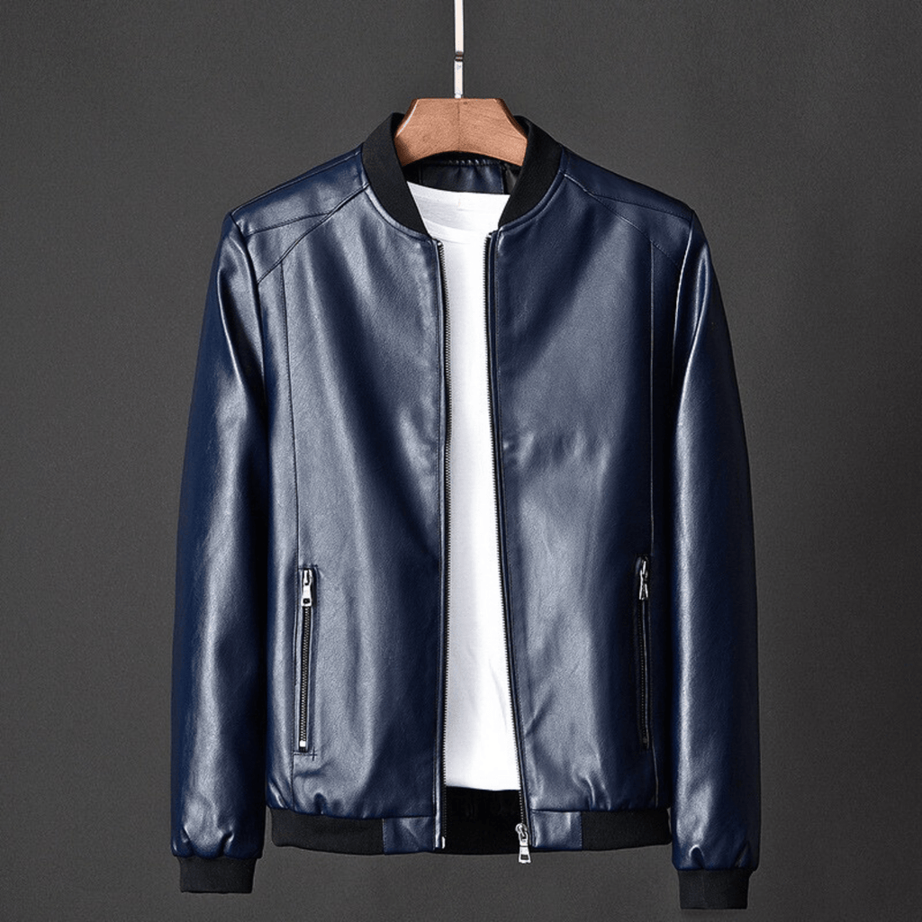 Men's Leather Jacket – Stylish and Durable Outerwear.-Outfit2Go